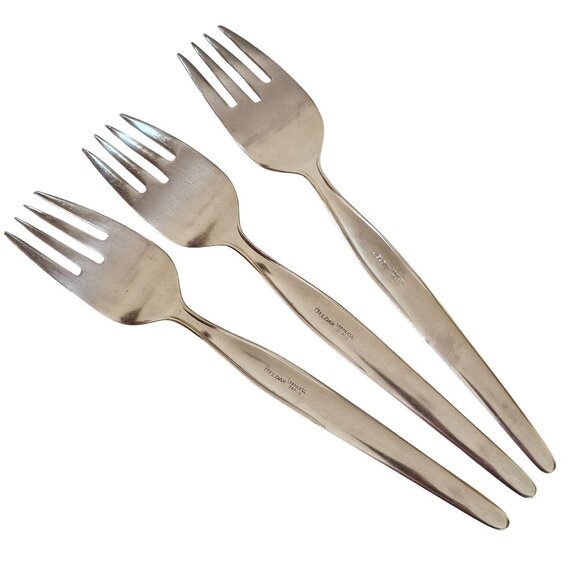 3 Elden Vintage Flower Fork Stainless 7" Rose Midcentury Colonial Style floral E - Picture 4 of 6